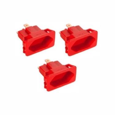 Imagem de 03 Tomada Margirius Cx Embutir Padrão Weg 10/20A Vermelho