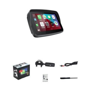 Imagem de Tela De GPS Para Motocicleta De 5 Polegadas Com DVR, Wireless CarPlay,