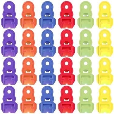 Imagem de Abridor de latas fácil manual, 24 peças, abridores de lata de refrigerante coloridos, protetor de tampa de lata de bebida, abridor de abas de lata, ferramenta de abridor de abas de plástico para coca