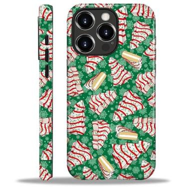 Imagem de Toulas Capa para iPhone 16 Pro Max, capa rígida de camada dupla híbrida resistente a arranhões, árvore de Natal, biscoito de lanche de Natal