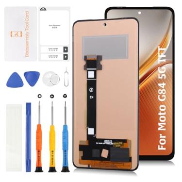 Imagem de olivechard TFT para Motorola Moto G84 5G 6,5 polegadas (sem impressão digital) Tela LCD de substituição para montagem de tela digitalizadora XT2347 XT2347-1 XT2347-2 com ferramentas de reparo