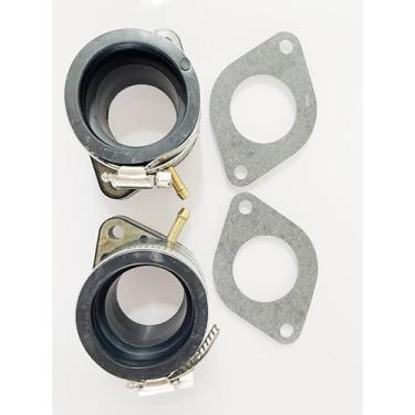Imagem de Conjunto de manifold de admissão de carburador de carburador com juntas serve para 1977-1981 XS400 XS400D XS400E XS400F XS400G XS400H Suportes especiais padrão de carburador 100% novo