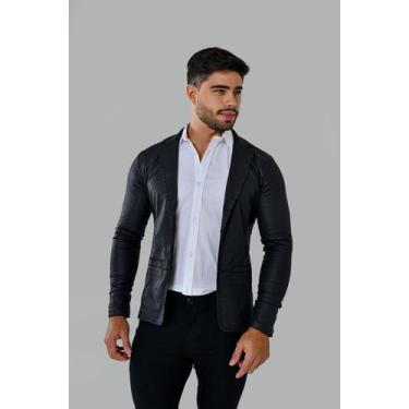 Imagem de Blazer Masculino Slim Esporte Fino Elastano Premium debatt jeans, Pret