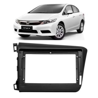 Imagem de Moldura 9 Polegadas Civic 2012 à 2016 Preta Painel Central Multimidia 