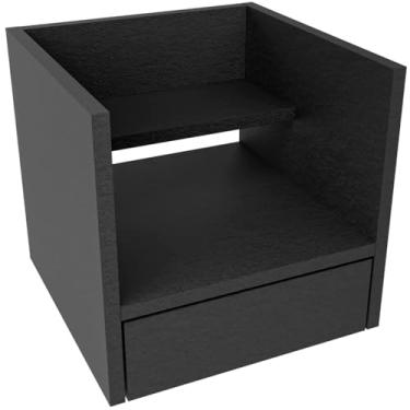 Imagem de Mesa De Cabeceira Quarto Nicho Suspenso Mdf Resistente 15mm Preto