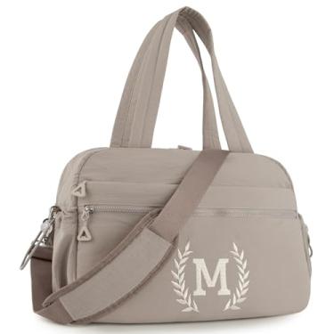 Imagem de Bolsa de ginástica feminina – Bolsa esportiva bordada personalizada para homens – Bolsa esportiva personalizada para viagem e treino com manga de bagagem – Presente atencioso para mãe, menina, filha