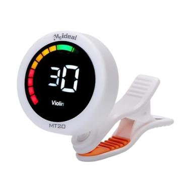 Imagem de Luwecf Afinador de Guitarra, Acessórios para Guitarra, Rotação de 360°, Versátil, Rápido E Preciso, Afinação, Banjo, Iniciante, Violino, Baixo, Branco