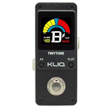 Imagem de Pedal afinador KLIQ TinyTune para guitarra e baixo - Mini - Cromático - com calibração de afinação e afinação plana (fonte de alimentação necessária)