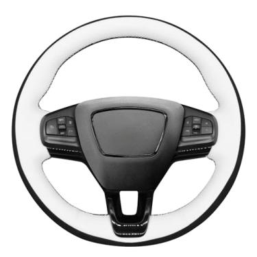 Imagem de MEWANT Capa de volante estilo 3D com costura DIY para Ford Mustang Mach-E 2021-2024 Acessórios de volante para Ford Mustang Mach-E 2021-2024