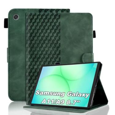 Imagem de Varohix Capa para Samsung Galaxy Tab A11/A9 modelo de 8,7 polegadas (SM-X110/X115/X117), proteção de visualização em vários ângulos, capa magnética de couro PU, suporte ajustável, suporte dobrável