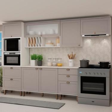 Imagem de Cozinha Completa Modulada 6 Peças Torre Quente 2 Balcões 3 Armários Aé