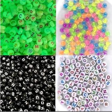 Imagem de Kit Miçanga Infantil Letras Do Alfabeto 4 Tipos 500un - Cantinho das B