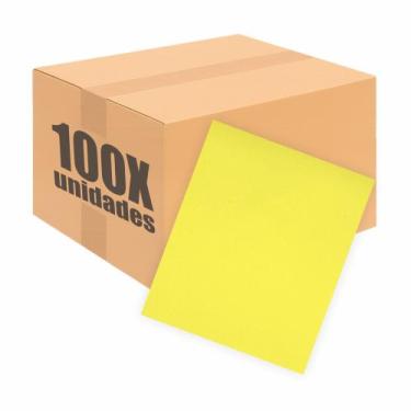 Imagem de Kit Com 100 Placas De Eva Escolar Seller - 48cm X 40cm, Amarelo