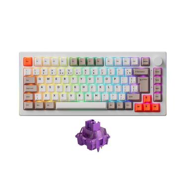 Imagem de Teclado Akko 5075S Steam Engine Abnt2 Switch Lavender Purple