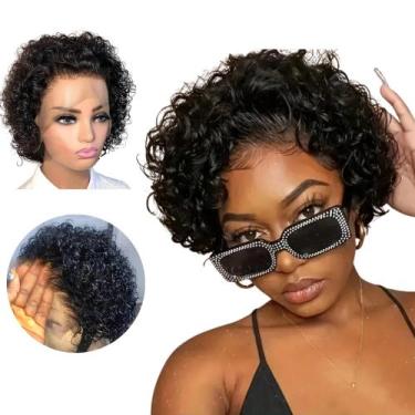 Imagem de Peruca Front Lace Cacheada Curta De Cabelo Humano Natural - bbless, Pr