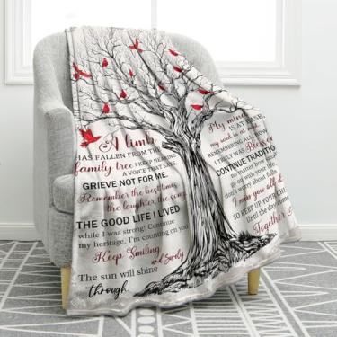 Imagem de Jekeno Presentes de simpatia pela perda de um ente querido, cobertor memorial de flanela macia, ideia de presente de luto, condolências de luto, presentes para pai, mãe, avó, avô, irmã amiga