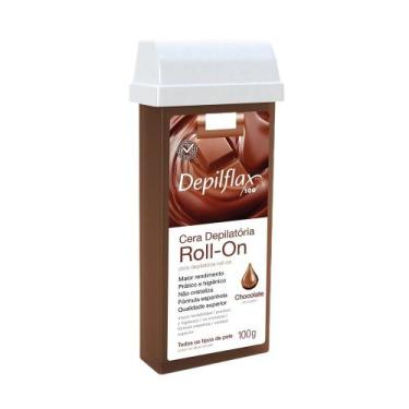 Imagem de Cera Depiladora Roll On Depilflax Chocolate 100g