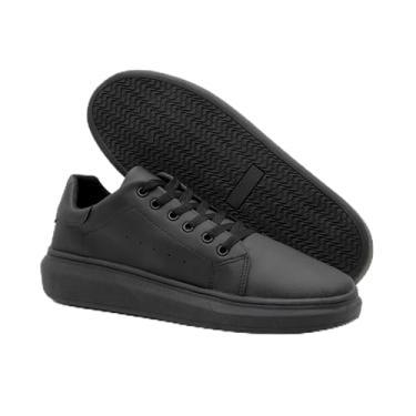 Imagem de Tênis Masculino Casual, Preto, Tecido e Borracha, Slip On, Design Baixo, Estilo Skate Street, Sola Plataforma, para Uso Diário (Preto, BR, Adulto, Numérico, 42)