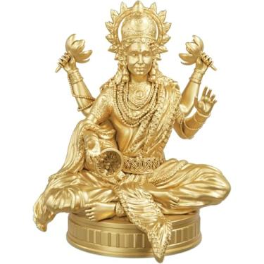 Imagem de Estátua Lakshmi Shri - Deusa Hindu da Prosperidade (Cor Ouro)