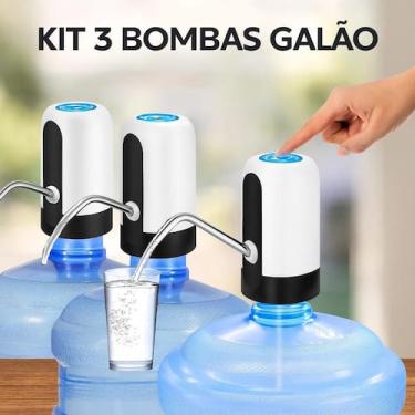 Imagem de KIT Com 3 Bombas Automáticas Elétricas Para Garrafão Bebedouros Recarr