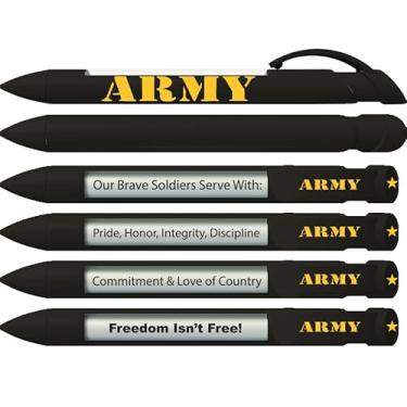 Imagem de Greeting Pen Conjunto de 6 canetas militares com mensagem rotativa do exército 36566