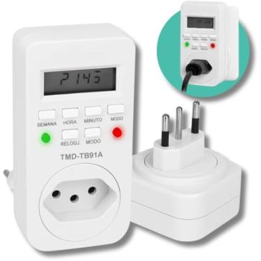 Imagem de Temporizador Digital Bivolt 110/220V, 18 Programações, Visor LCD, 10A 2200W, Timer Automático para Aparelhos Elétricos