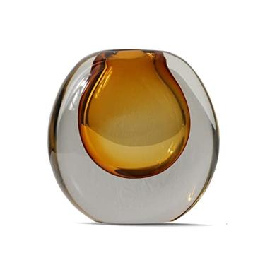 Imagem de CYYHGD Vaso para decoração vaso de vidro moderno geométrico transparente decoração vaso de flores 13 cm pequeno arranjo de flores (B A) (B A) (C A)