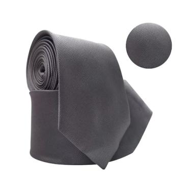 Imagem de Gravata Social Risco Fino Padrinho Evento - oem, Cinza escuro