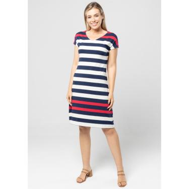 Imagem de Vestido Pau a Pique Listrado Azul Marinho