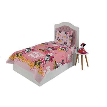 Imagem de Jogo de Cama Solteiro 2 Peças Poliéster Minnie Lepper