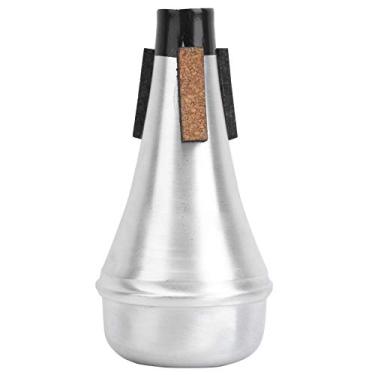 Imagem de Domary Silenciador de Mudo Trompete Liga de Alumínio Prática Universal S M25 Prata