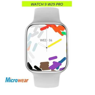 Imagem de Smartwatch W29 Pro Microwear Watch 9 Pro Tela 2.02' prova d'água - Prata 2024 Kit 3 Puls-Unissex