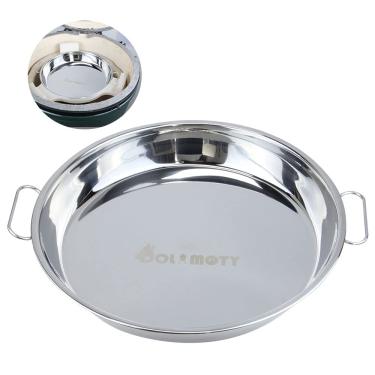 Imagem de Bandeja coletora reutilizável de aço inoxidável de 25,7 cm para ovo verde grande médio e MiniMax, Kamado Joe Jr e Akorn Jr-Big Green Egg peças de reposição, também serve para churrasqueiras a carvão