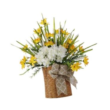 Imagem de oshhni Portas Casçamento da cesta Flores artificiais grinaldas Decorativas para Garland para porta da frente para decoração de casa externa em interior