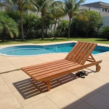 Imagem de Espreguiçadeira Madeira Maciça Maldivas - Cedro Rosa