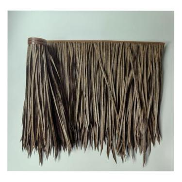 Imagem de Rolos de palha falsos rolo de palha de palmeira simulação de telha de palha feita à mão palha falsa plástico artificial PVC Pavilion telhado de palha decoração de telhado de palha rolo de palmeira