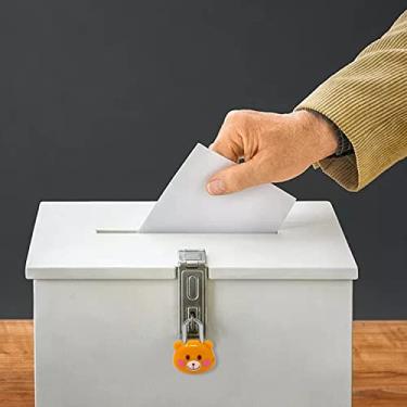 Imagem de Cadeado fofo de animal de desenho animado adorável urso marrom cadeado com chave para caixa de joias, armário, bolsa, mochilas, baú do tesouro, malas, armários, caixa de cartas, diário, caderno