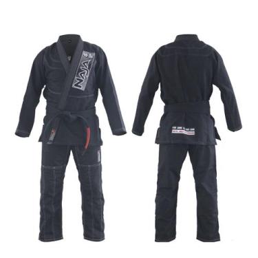 Imagem de Kimono de Jiu Jitsu Adulto Naja Brave, Preto, A4