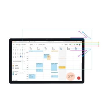 Imagem de i-Tensodo Protetor de tela antiluz azul para tela sensível ao toque de parede com calendário digital de 27 polegadas, proteção para os olhos, bloqueador UV, filtro de filme antirreflexo, antiarranhões