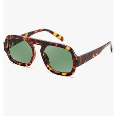 Imagem de Óculos de sol aviador vintage para mulheres e homens, ponte única