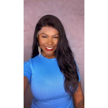 Imagem de Peruca Lace Front Cabelo Humano Geórgia - 50 cm, Densidade 150, Liso N