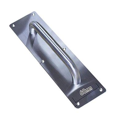 Imagem de Puxador de porta de aço inoxidável puxador de porta comercial placa de 11,8 polegadas - sem borda afiada - parafusos incluídos