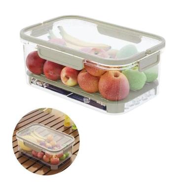 Imagem de Kit 10 Potes Organizador Caixa Escorredor Interno 23X11X15Cm