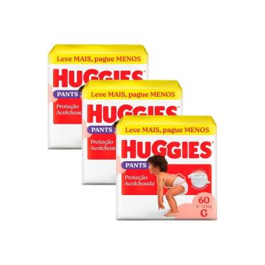Imagem de Kit 3 Fralda Roupinha Huggies Supreme Care Tamanho G 60 Fraldas Descartáveis