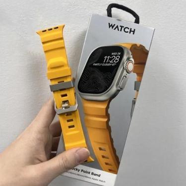 Imagem de Pulseira Esportiva De Silicone Para iWatch Ultra2 Apple Watch 46mm 49m
