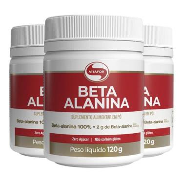 Imagem de Kit 3 Beta Alanina Vitafor Vegano 120g