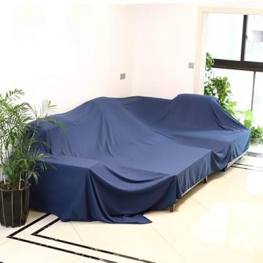 Imagem de Capa de móveis multiuso, capa de poeira doméstica, pano de poeira interno e externo, uso geral, à prova de poeira, respirável, para sofá, cadeira, colchão queen size (tamanho: 350 x 400 cm (137,8 x