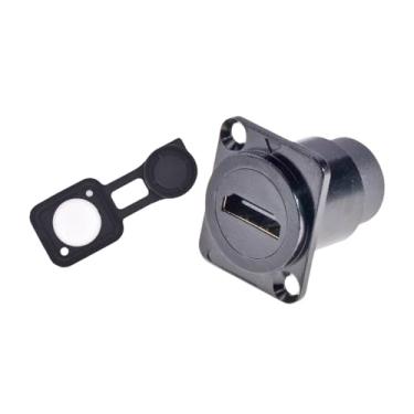 Imagem de BaotyJie Módulo Extensor de Acoplador de Tela Portátil Fêmea-fêmea para Montagem em Painel, Preto