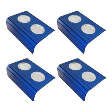 Imagem de Kit 04 Esteira Laqueada Sofá Azul Bic