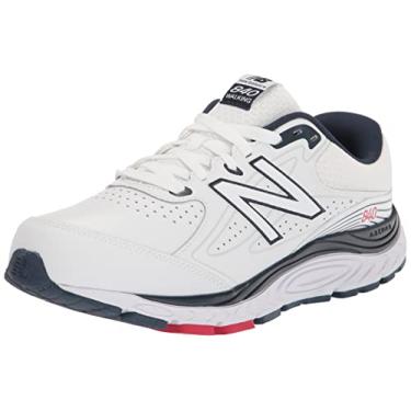 Imagem de New Balance Tênis de caminhada masculino 840 V3, Branco/índigo natural, 10.5